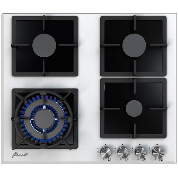 Встраив. газовая панель Fornelli PGA 60 QUADRO WH