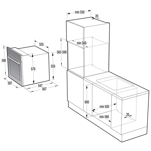 Электрический духовой шкаф Gorenje STARK BOP637ST — фото 2