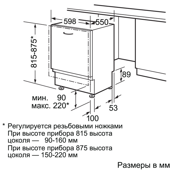 Встраиваемая посудомоечная машина 60 см Bosch SMV65M30RU — фото 2