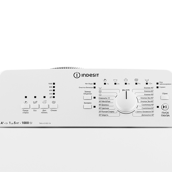 Стиральная машина с вертикальной загрузкой Indesit TMI A 51051 N (RF) — фото 3