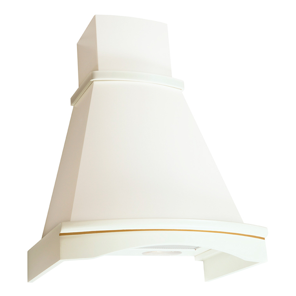 Вытяжка 60 см Elikor Ротонда 60 Beige/Oak White Patina Gold