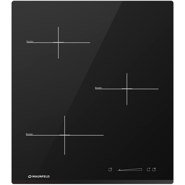 Встраиваемая индукционная панель независимая Maunfeld MVI45.3HZ.3BT-BK Black
