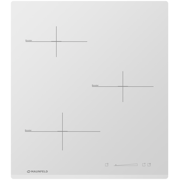 Встраиваемая индукционная панель независимая Maunfeld MVI45.3HZ.3BT-WH White