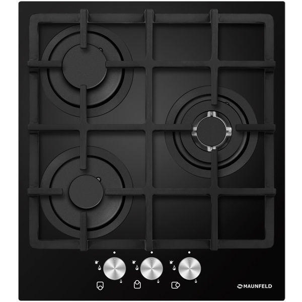 Встраив. газовая панель независимая Maunfeld MGHG 43 12B Black