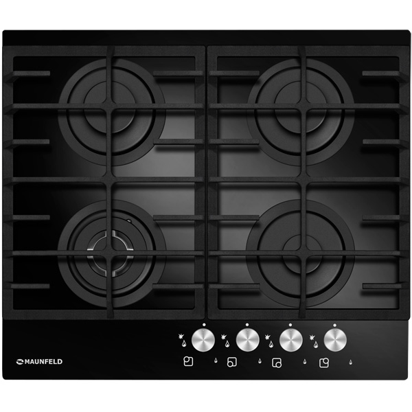 Встраив. газовая панель независимая Maunfeld MGHG 64 17B Black