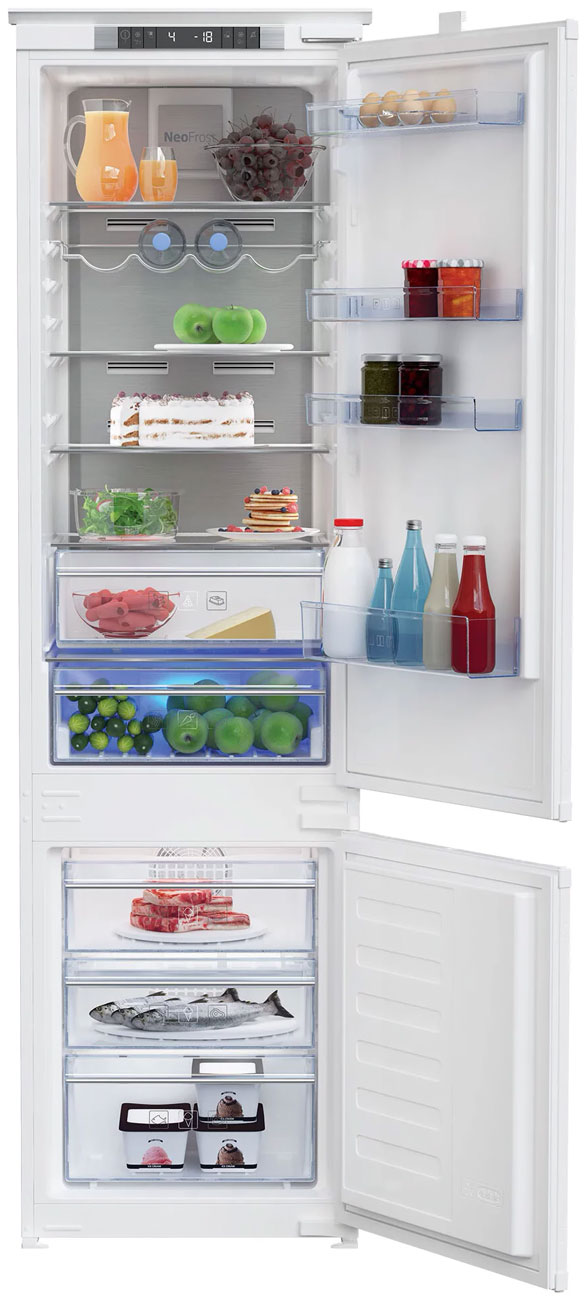Встраиваемый двухкамерный холодильник Beko BCNA306E2S