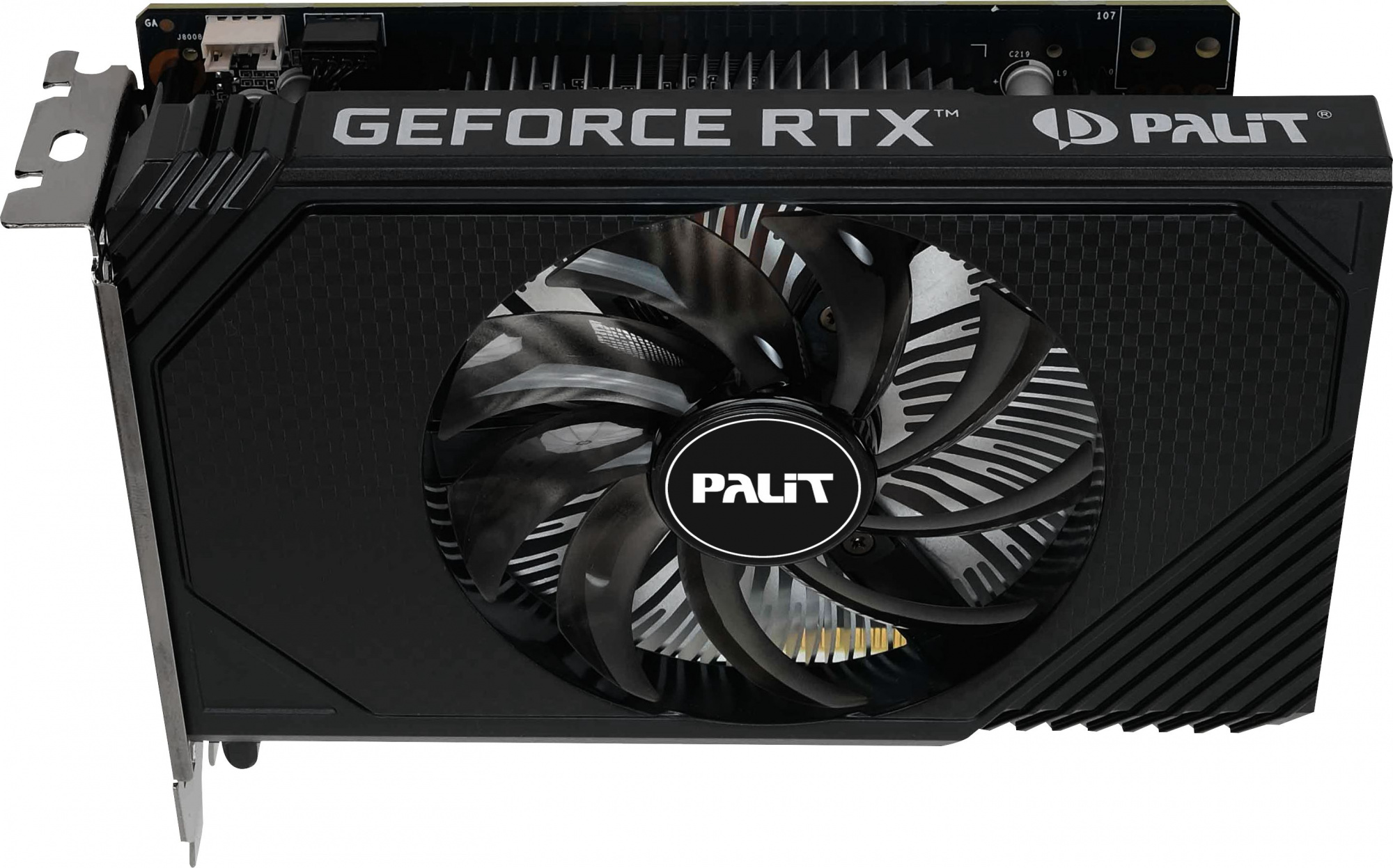 Видеокарта Palit PCI-E 4.0 RTX3050 STORMX OC NVIDIA GeForce RTX 3050 6Gb 96bit GDDR6 1042/14000 DVIx1 HDMIx1 DPx1 HDCP Ret — фото 2