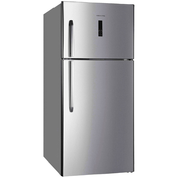 Холодильник с верхней морозильной камерой Широкий Hiberg RFT-65D NFX