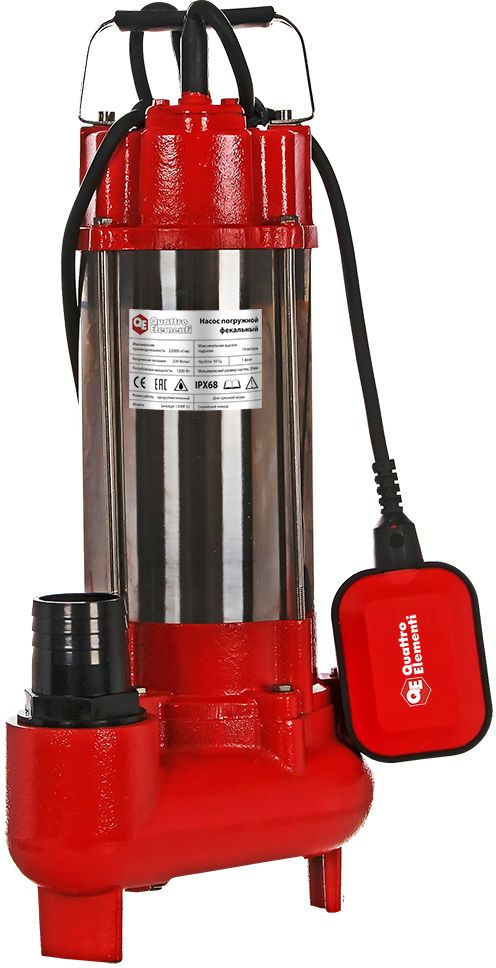 Насос фекальный Quattro Elementi Sewage 1200F Ci 1200Вт 22000л/час (910-171)