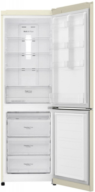 Холодильник LG GA-B419SEUL 2-хкамерн. бежевый глянц. инвертер — фото 2