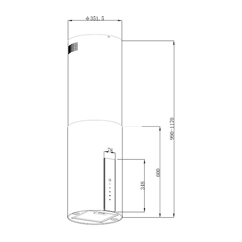 Вытяжка KORTING KHA 35808 DX Cylinder — фото 2