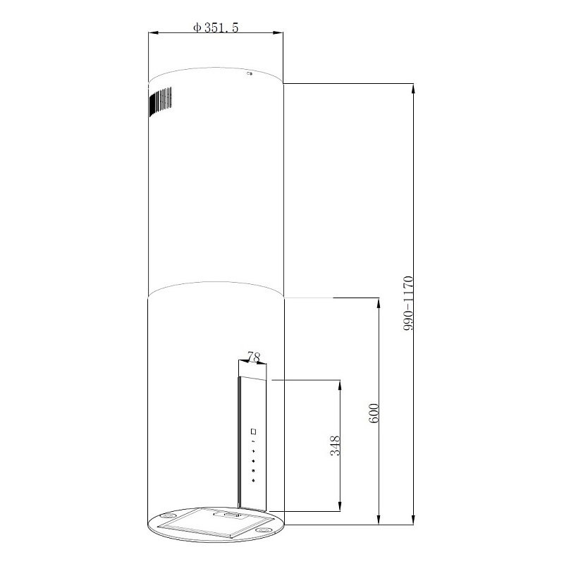 Вытяжка KORTING KHA 35808 DW Cylinder — фото 2
