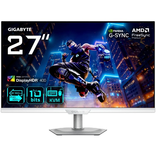 Монитор Gigabyte 27" M27UP ICE белый IPS LED 16:9 HDMI M/M матовая HAS 350cd 178гр/178гр 3840x2160 160Hz DP 4K USB 6.93кг