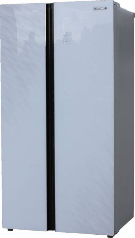 Холодильник Shivaki SBS-550DNFWGL белый/стекло (двухкамерный)