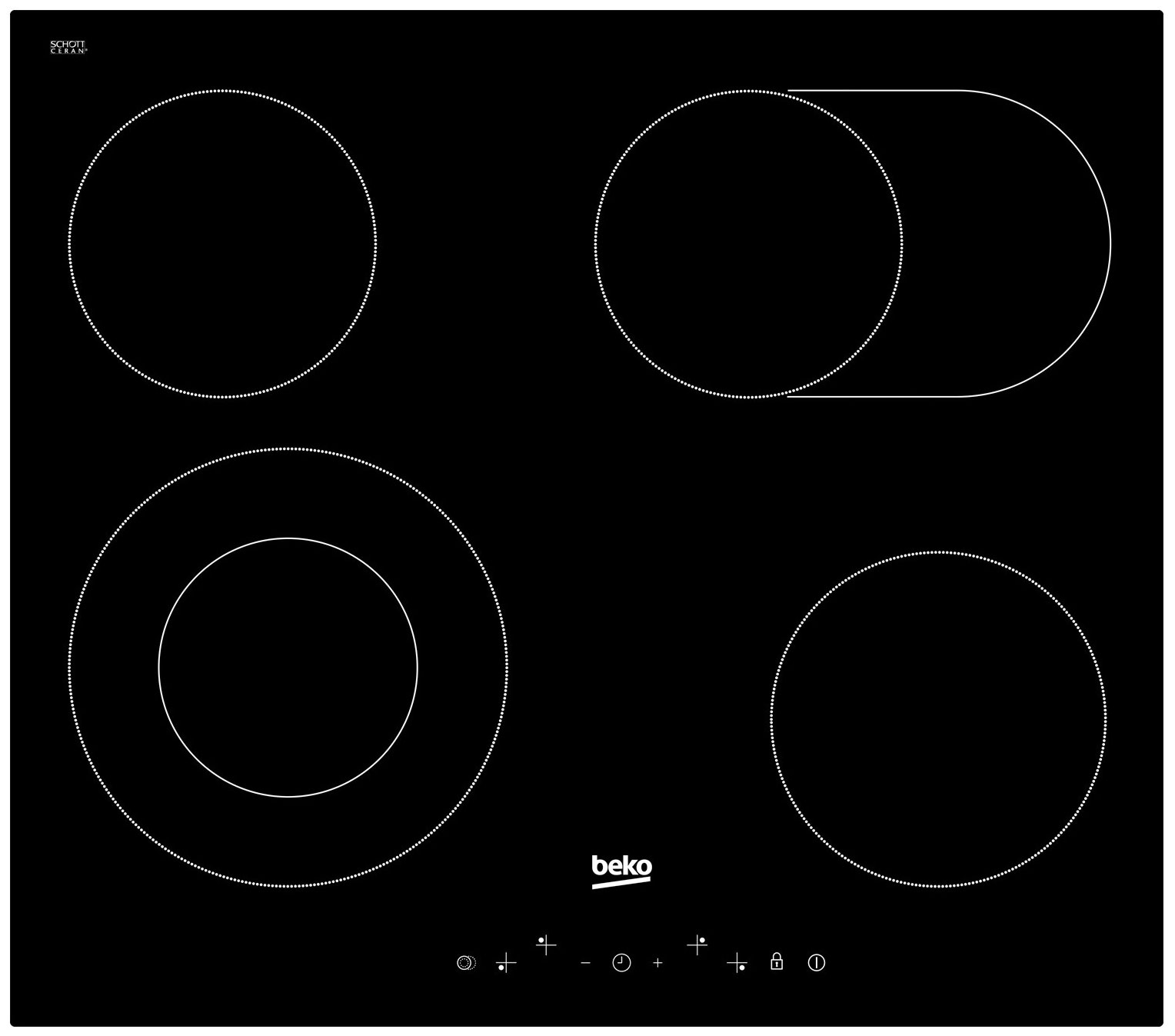 Варочная поверхность Beko HIC 64403 T черный