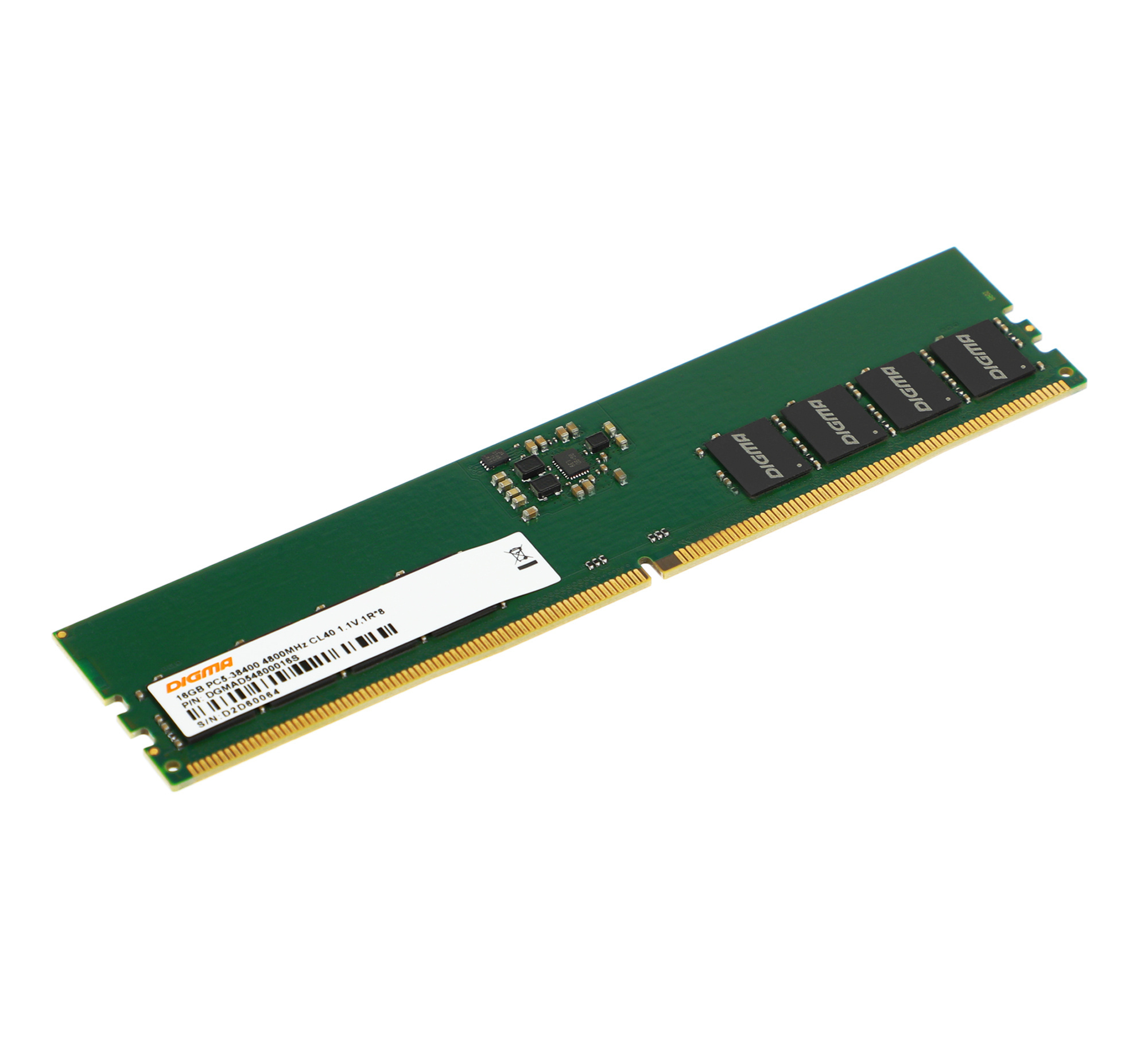 Память DDR5 16Gb 4800MHz Digma DGMAD54800016S RTL PC5-38400 CL40 DIMM 288-pin 1.1В single rank Ret — фото 6