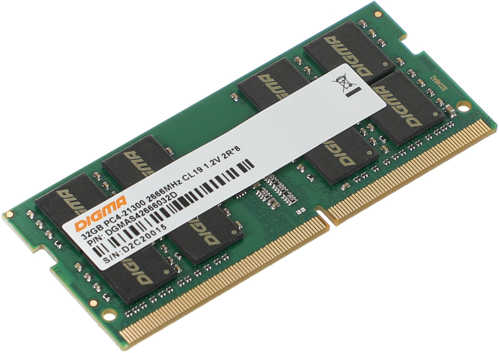 Память DDR4 32Gb 2666MHz Digma DGMAS42666032D RTL PC4-21300 CL19 SO-DIMM 260-pin 1.2В dual rank Ret — фото 9