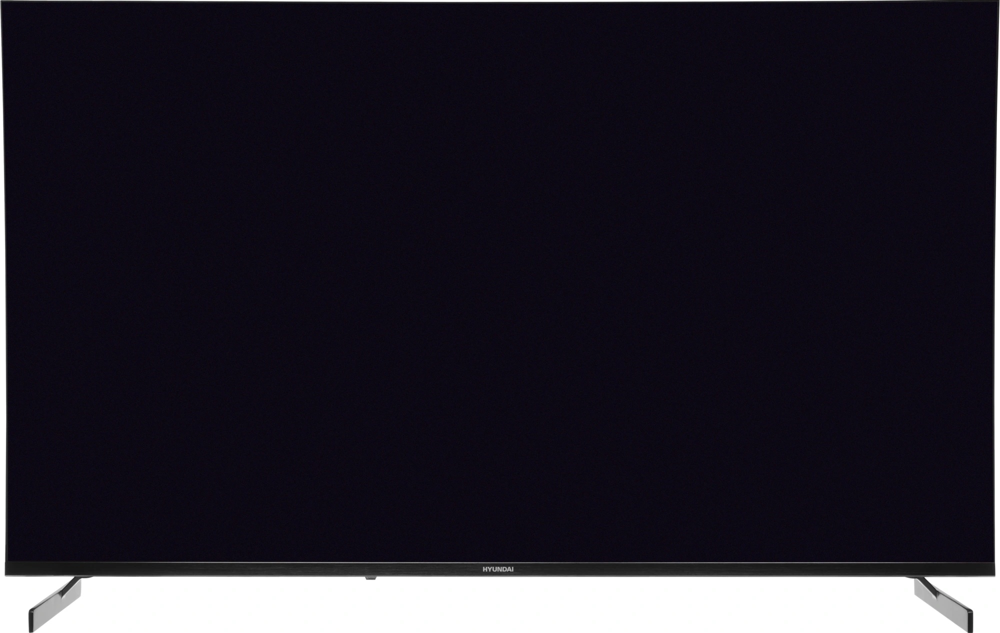 Телевизор LED Hyundai 55" H-LED55BU7011 Google TV Frameless Metal черный 4K Ultra HD 60Hz DVB-T DVB-T2 DVB-C DVB-S DVB-S2 USB WiFi Smart TV