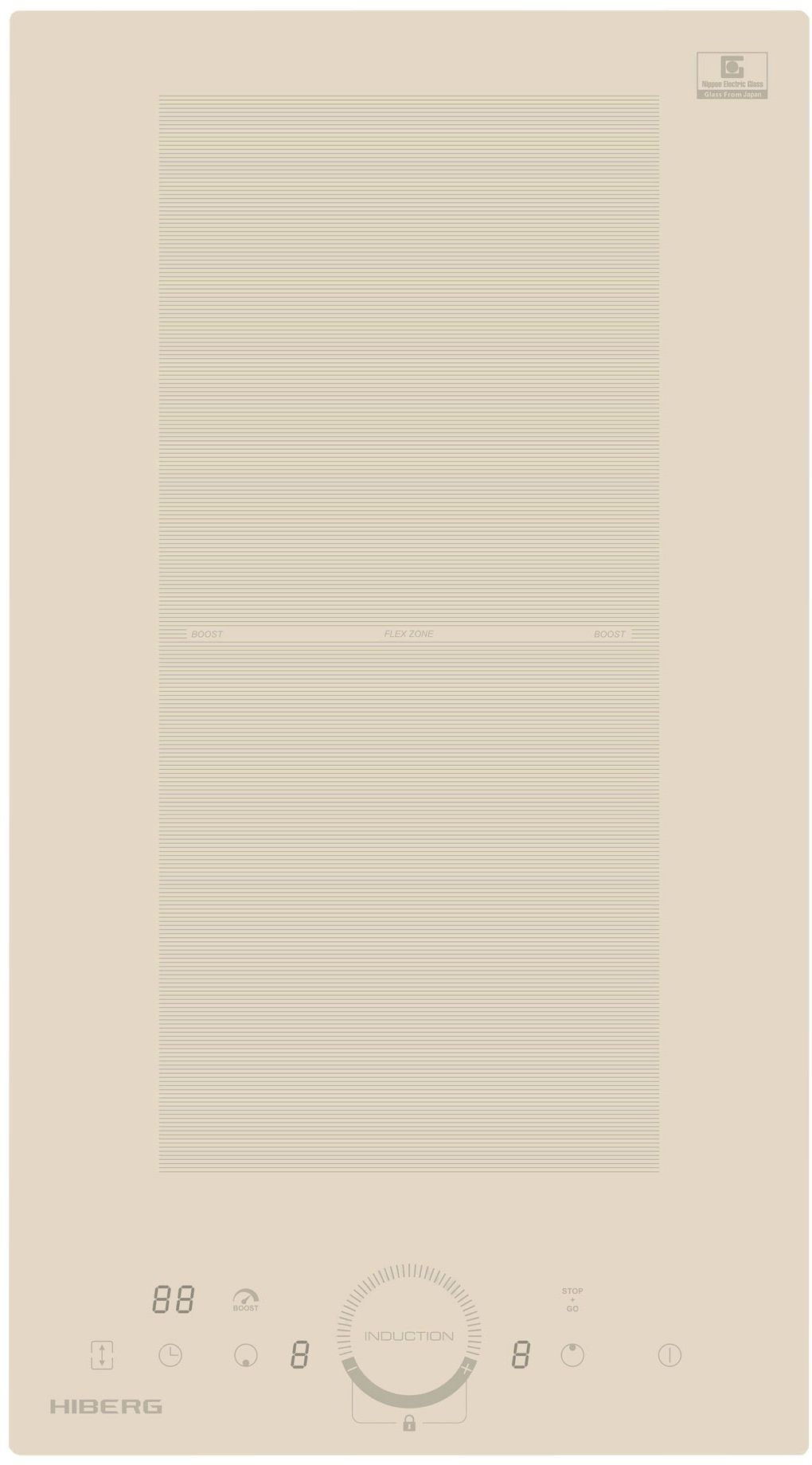 Индукционная варочная поверхность Hiberg i-MS 3029 Y бежевый