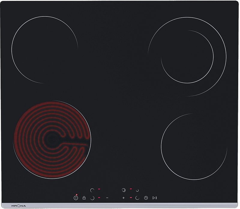 Варочная поверхность Krona Luna черный/нержавеющая сталь