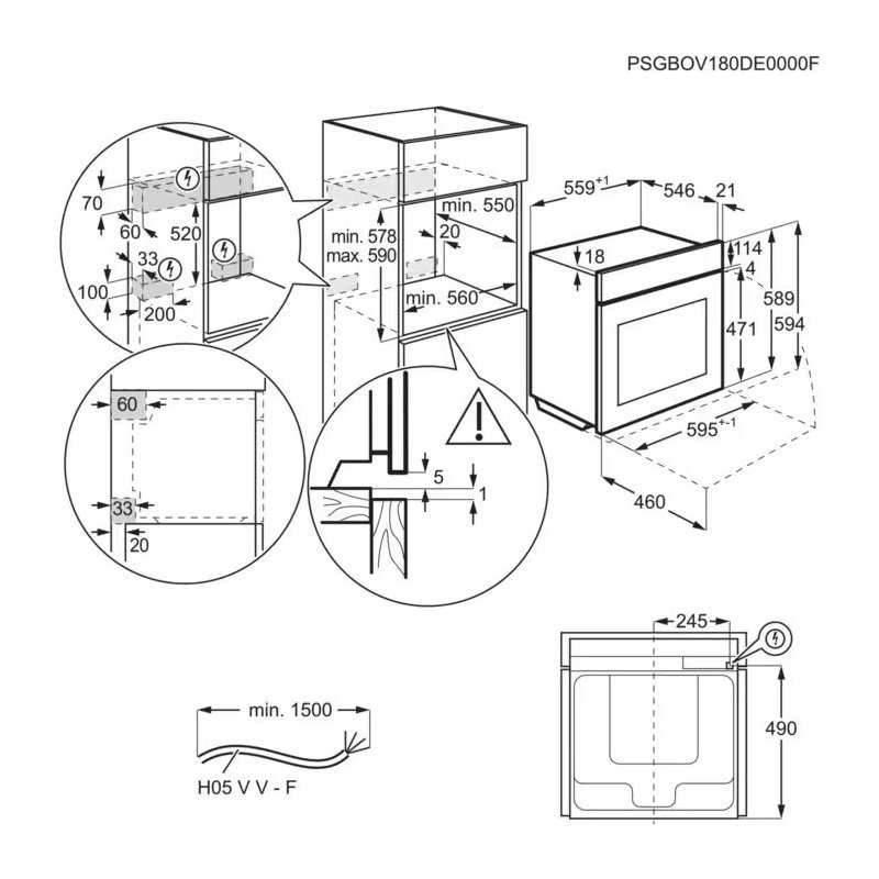 Встраиваемые электрические духовки ELECTROLUX COB8S39WZ