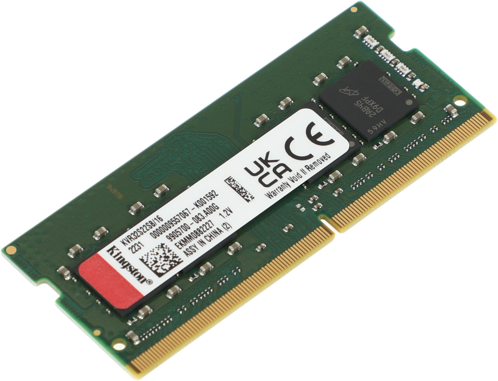 Память DDR4 16Gb 3200MHz Kingston KVR32S22S8/16 VALUERAM RTL PC4-25600 CL22 SO-DIMM 260-pin 1.2В single rank Ret — фото 2
