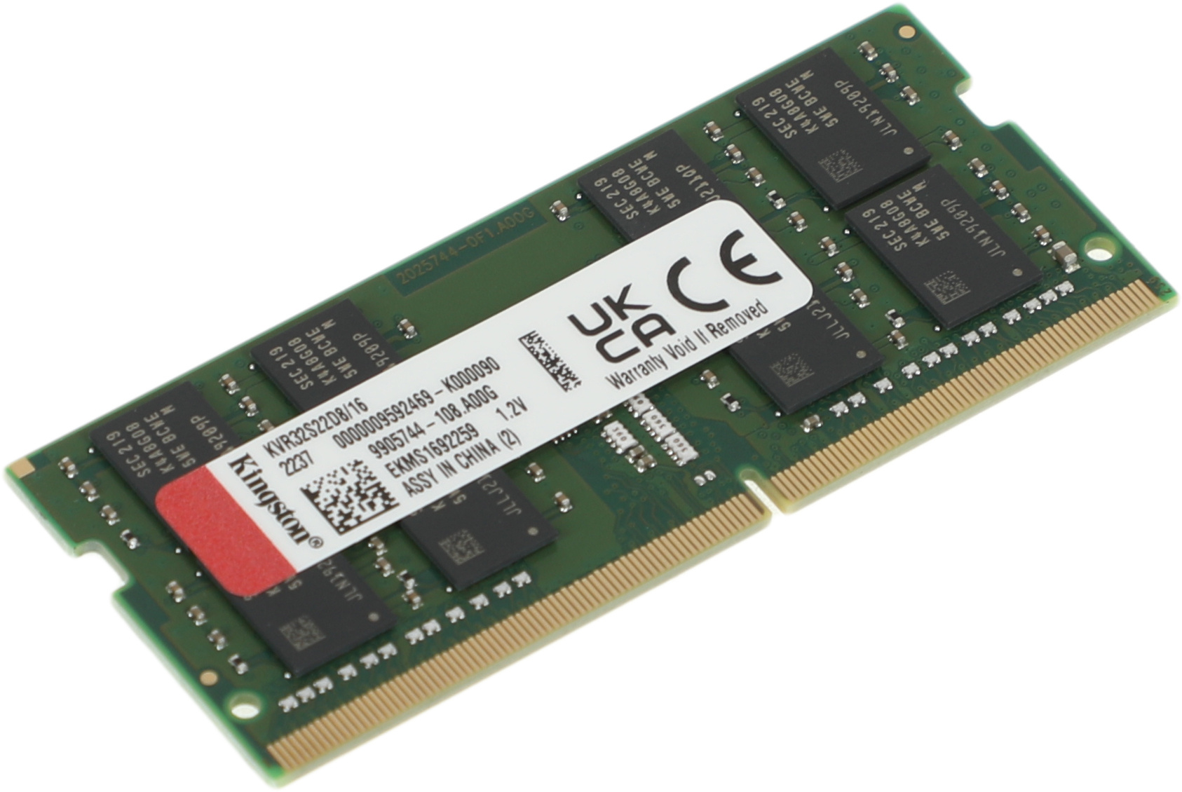 Память DDR4 16Gb 3200MHz Kingston KVR32S22D8/16 VALUERAM RTL PC4-25600 CL22 SO-DIMM 260-pin 1.2В dual rank Ret — фото 4