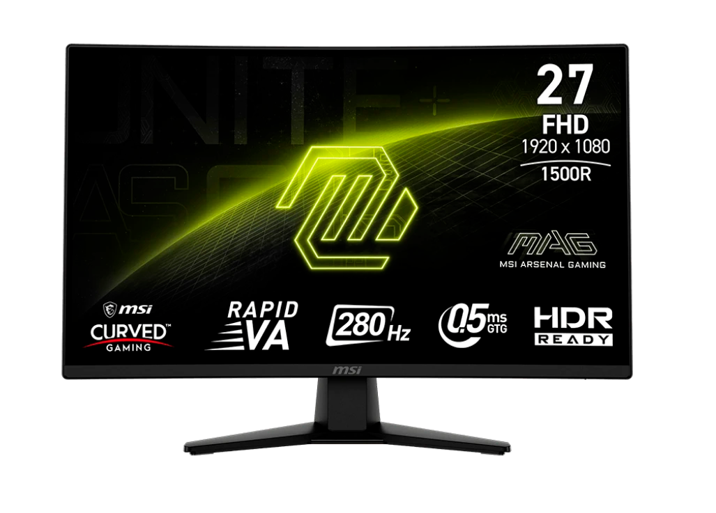 Монитор MSI 27" MAG 274CXF Curved 1500R, VA, FHD, 0,5ms, 300cd, 280Hz, HDMI, DP