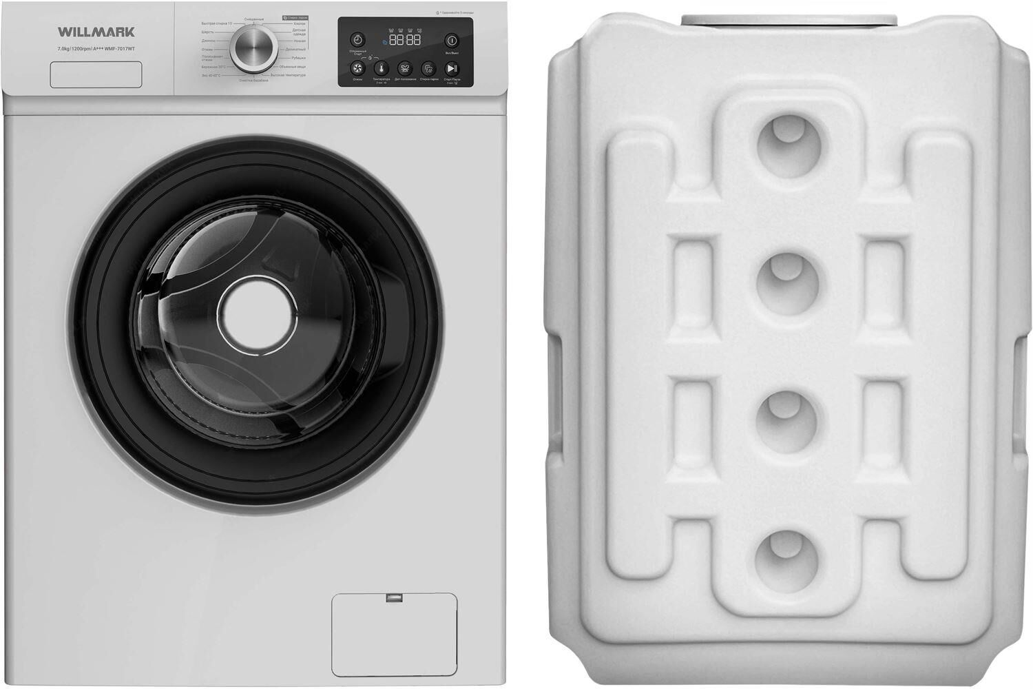Стиральная машина WILLMARK WMF-7017WT (INVERTER,7кг.,1200об., с внеш. резервуаром,16 прогр.,белый)