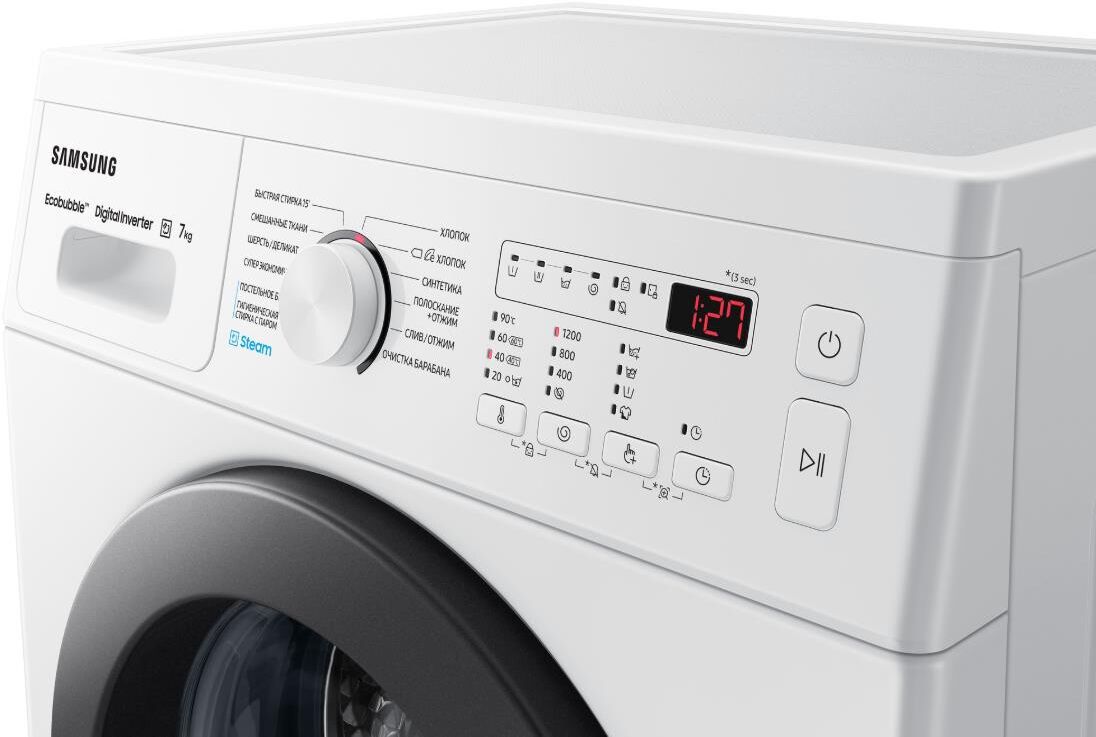 Стиральная машина Samsung WW70AG4S21VELD кл.:A фронт. макс.:7кг белый инвертор — фото 5