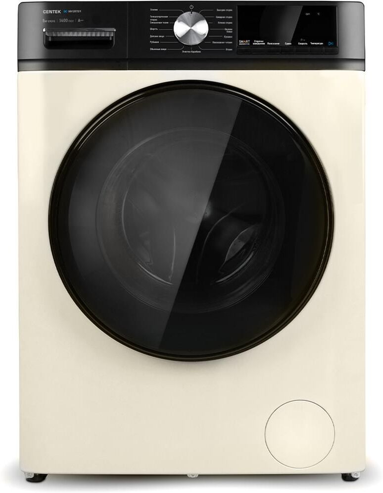 Стиральная машина Centek CT-1959 (бежевый) 1400 / 8кг / 52см / 16пр /Дисплей/ INVERTER / ESC /A+++ — фото 8