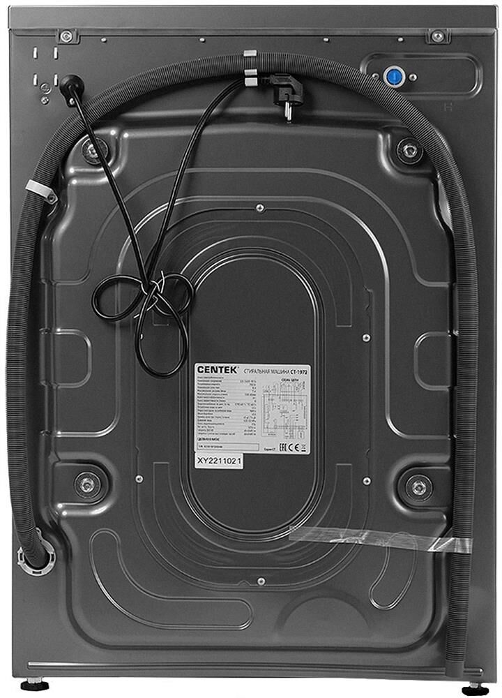 Стиральная машина Centek CT-1973 (серый) 1200 / 7кг / 42см / 10пр / LED-Дисп/Очистка бар / Пар / A++ — фото 8