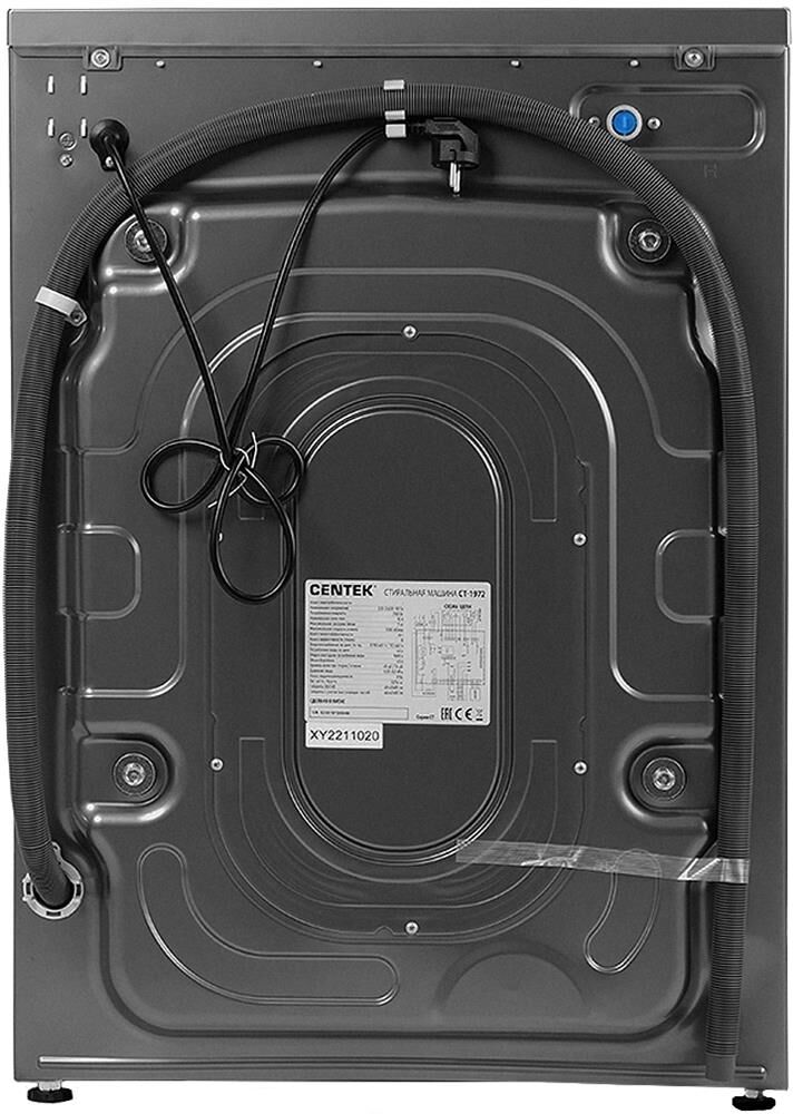 Стиральная машина Centek CT-1972 (серый) 1200 / 7кг / 42см / 10пр / LED-Дисп/Очистка барабана / A++ — фото 3