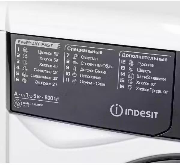 стиральная машина INDESIT EWSB 5085 BK CIS