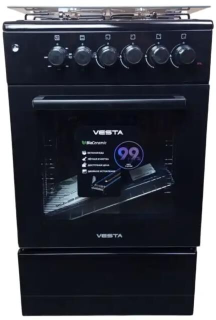 Газоэлектрическая плита VESTA Valencia VGE 50 10-E Черный Ex с VD
