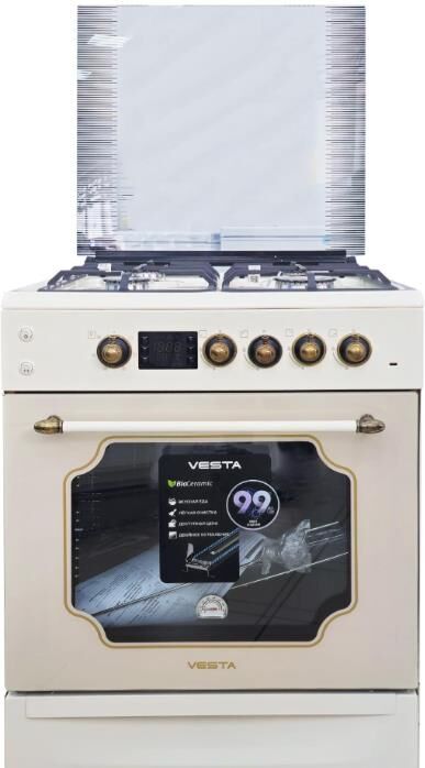 Плита газоэлектрическая VESTA Valencia VGE 6042.1245678 Беж Ret CHU Ex