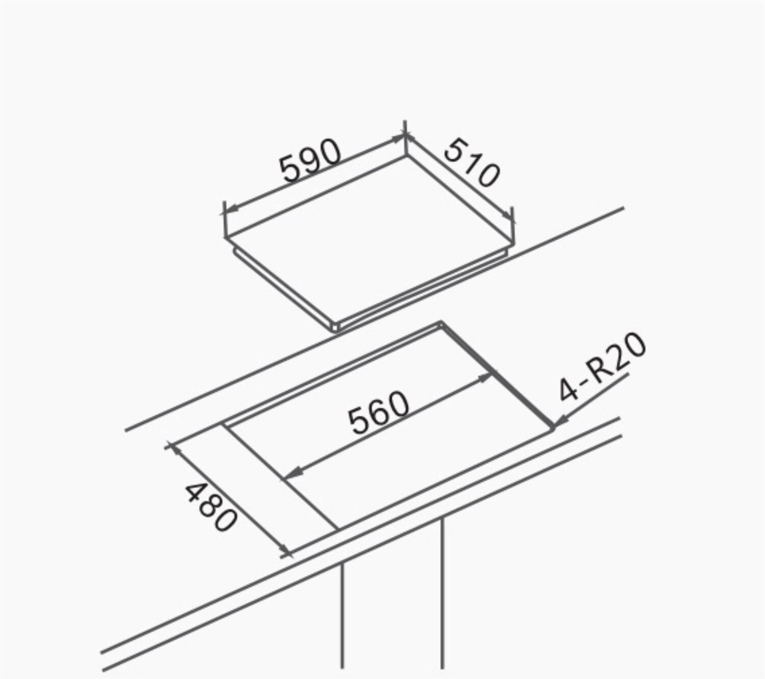 Варочная панель ELTRONIC (33-03) 4 конфорки , белый