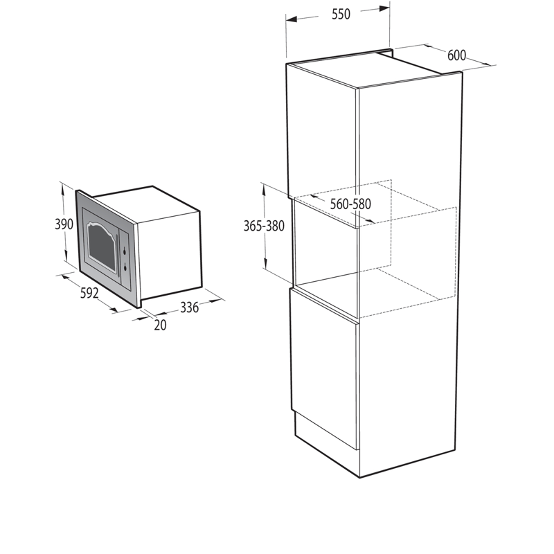 Встраиваемые микроволновые печи GORENJE BM235CLI — фото 3