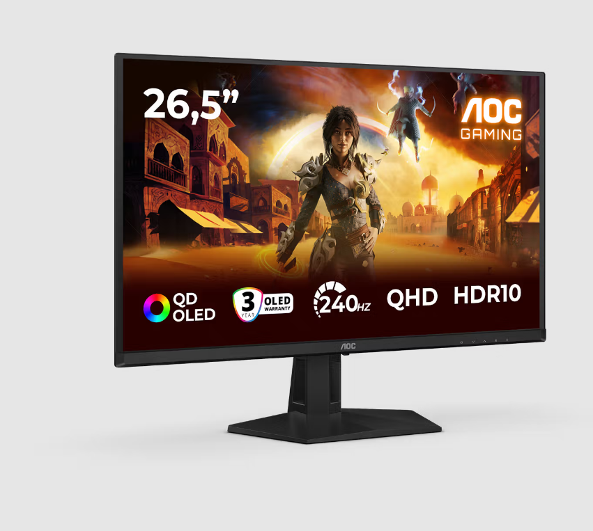 Монитор AOC 26,5" Q27G41ZDF, 16:9, QD-OLED, QHD, 0,03ms, 200cd, 240Hz, HDMI, DP — фото 2