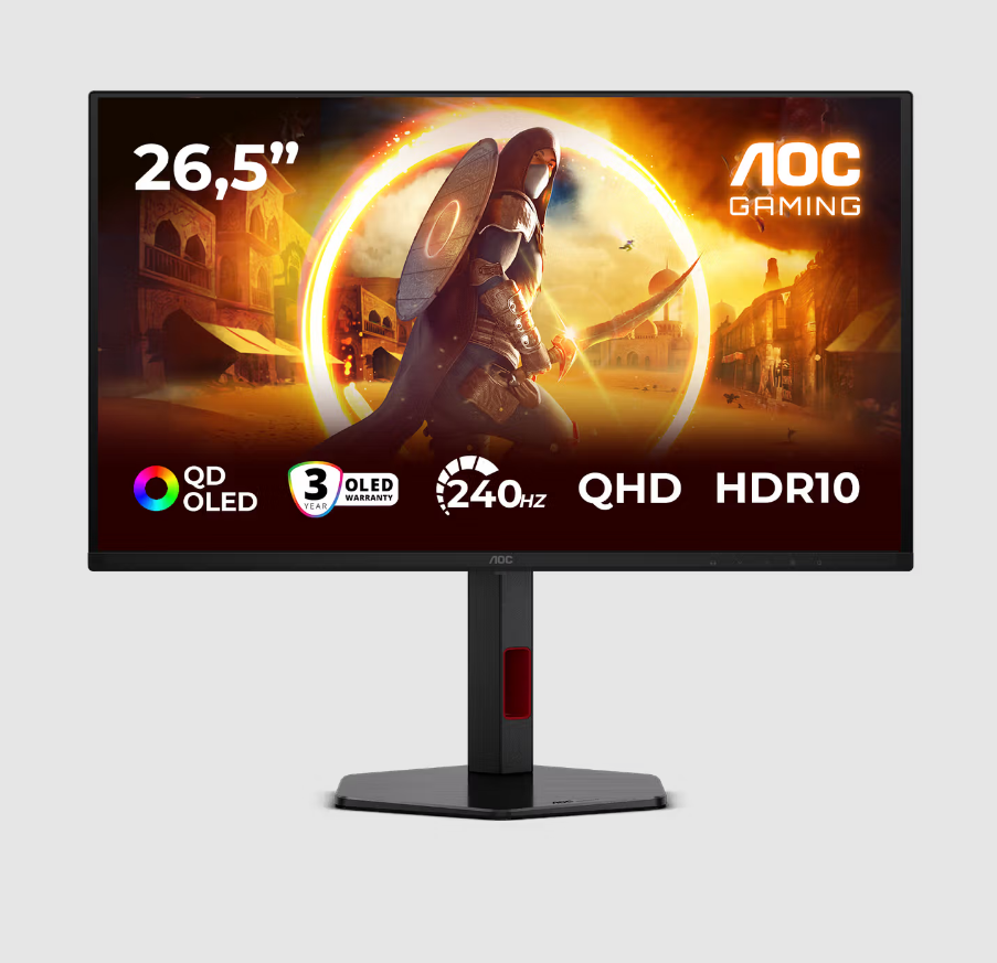 Монитор AOC 26,5" Q27G4ZDR, 16:9, QD-OLED, QHD, 0,03ms, 400cd, 240Hz, HDMI, DP, USB, HAS — фото 2