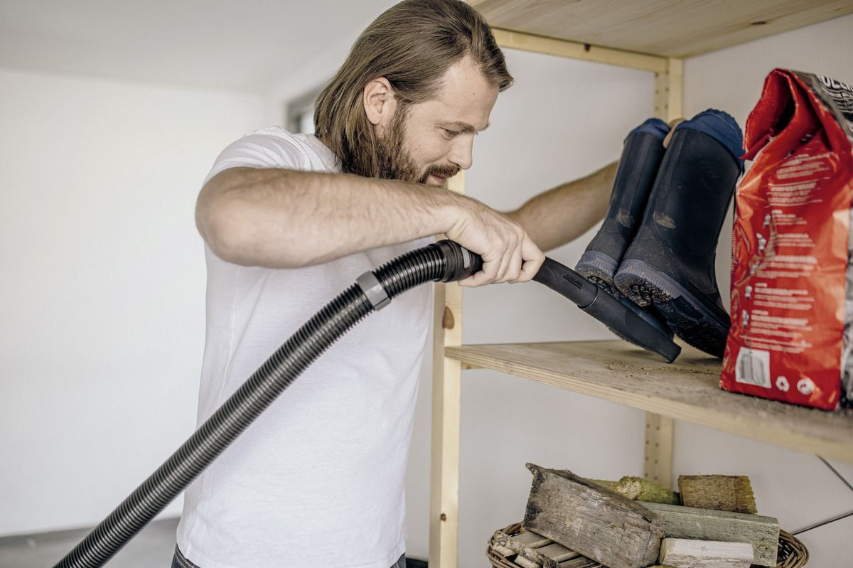 Строительный пылесос Karcher WD 3 S V-19/4/20 (YSY) 1000Вт (уборка: сухая/влажная/выдув/сбор воды) желтый — фото 5