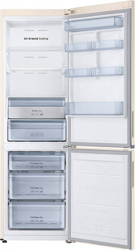 Холодильник Samsung RB34K6220EF бежевый (двухкамерный) — фото 3