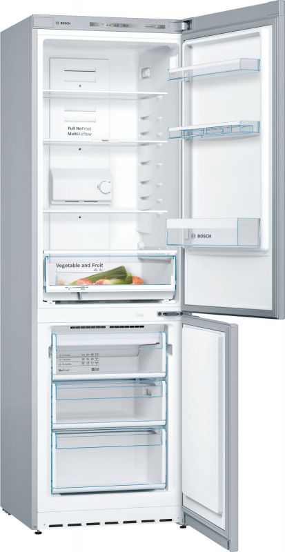 Холодильник Bosch KGN36NL14R серебристый (двухкамерный)
