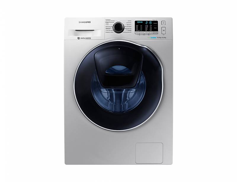 Стиральная машина Samsung WD80K5410OS класс: A загр.фронтальная макс.:8кг (с сушкой) серебристый