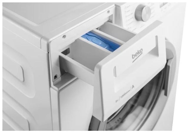 Стиральная машина Beko WRE54P1BWW класс: A-10% загр.фронтальная макс.:5кг белый — фото 2