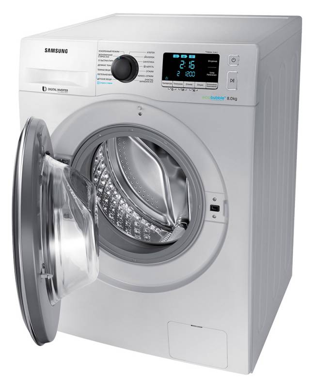 Стиральная машина Samsung WW80K62E07SDLP класс: A загр.фронтальная макс.:8кг серебристый — фото 3