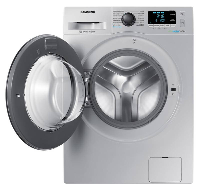 Стиральная машина Samsung WW80K62E07SDLP класс: A загр.фронтальная макс.:8кг серебристый — фото 2