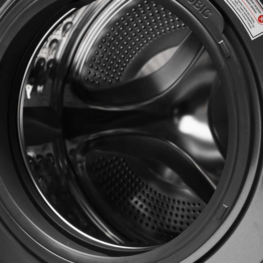 Стиральная машина Hyundai WFD8401 кл.:B фронт. макс.:8кг (с сушкой) темно-серый инвертор — фото 9