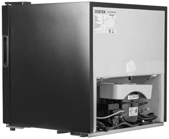 Холодильник Centek CT-1701 (черный) <44л> барный 470x440x495, cтеклянная дверь, A+ — фото 4