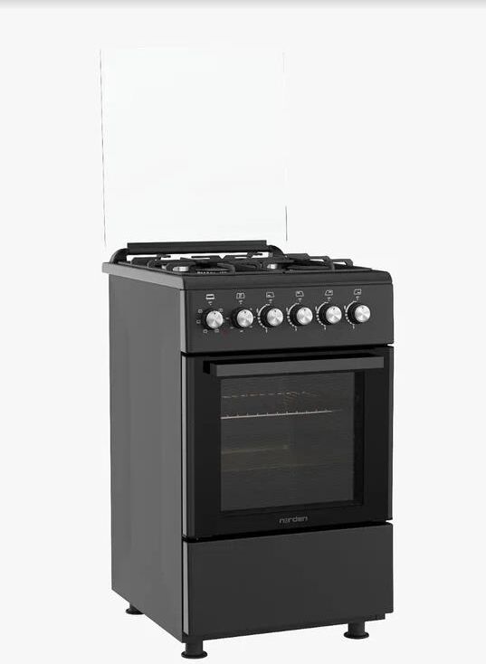 Плита газоэлектрическая NORDEN FF5405GAZD Черный матовый — фото 3